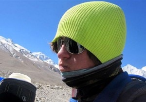 Jordan Romero al campo base dell'Everest