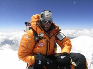 Tamara Lunger in vetta al Lhotse
