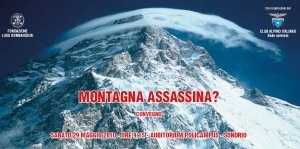 Depliant convegno sulla "montagna assassina"