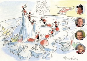 Vignetta per la spedizione in Groenlandia del Cnsas 