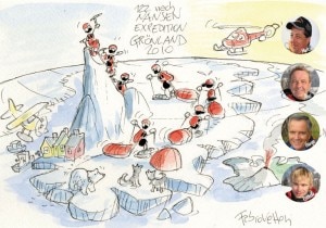 Vignetta per la spedizione in Groenlandia del Cnsas Vignetta per la spedizione in Groenlandia del Cnsas