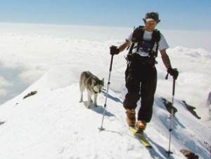 il cane husky Ambra e il suo padrone Francesco