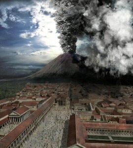 La simulazione di un'eruzione del Vesuvio