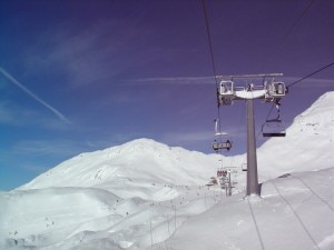 La seggiovia del Tremol in un'immagine invernale