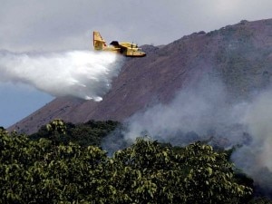 L'intervento di un Canadair