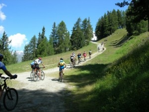 mountain bike in montagna 