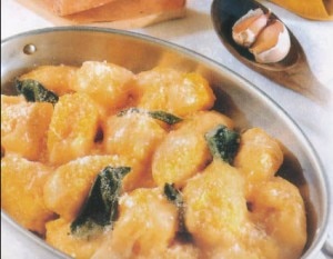 Gnocchi di zucca, burro e salvia, con fontina valdostana