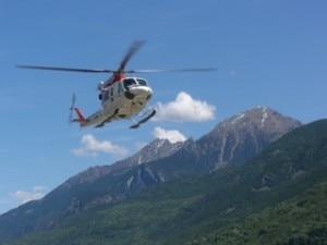 L'elicottero del soccorso alpino