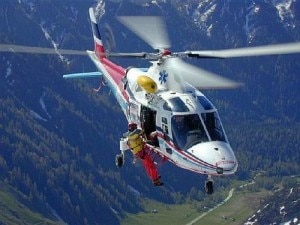 Un elicottero del Soccorso alpino