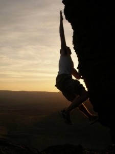 Arrampicare al tramonto