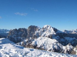 Veduta gruppo dello Schiara dal monte Serva