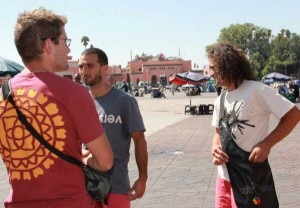 Il trio di Altroverso in Marocco (Photo Altroverso Climbing Park)