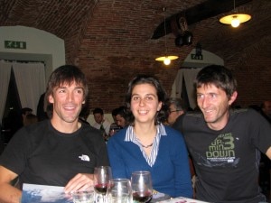 A cena: Hervé Barmasse, Simona Dovis e Daniele Bernasconi (Photo SimonaDovis)