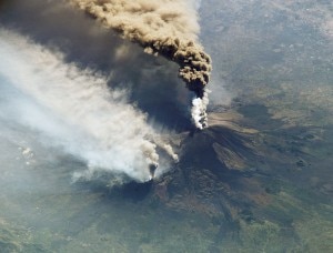 L'Etna in una foto della Nasa