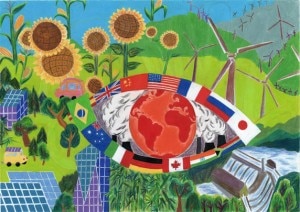 Il disegno di Cindy Liu (10 anni), Usa, vincitrice del Nord America nel 2008