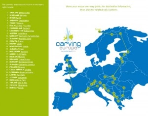 Mappa del tour Carving Europe