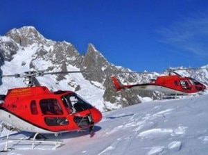 Due elicotteri (Photo Aosta Sera)