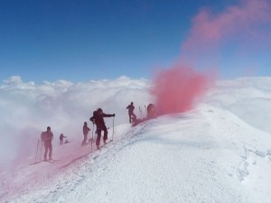 Una foto del Monte Bianco durante le Tristi Montagni Fumanti