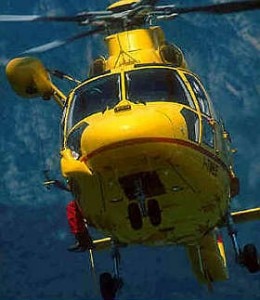Un elicottero del Soccorso alpino