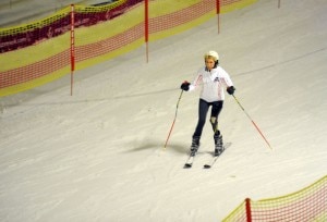 Heather Mills sugli sci