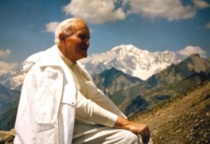 Il Beato Giovanni Paolo II in Valle d'Aosta (photo courtesy Rai.tv)