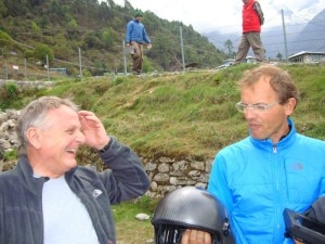 Simone Moro e Agostino Da Polenza a Lukla