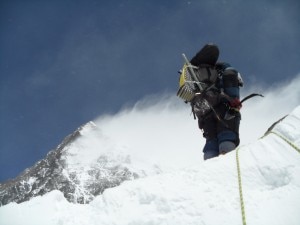 salita verso il Colle Sud dell'Everest