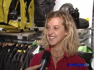 Angelika Rainer nello store Salewa di Bergamo