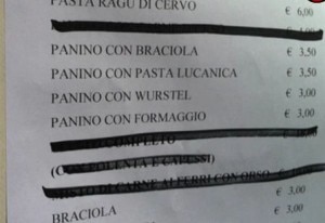 Menu a base di orso (Photo trentinocorrierealpi.gelocal.it)