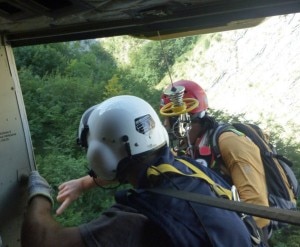 Intervento alla Forra di Malanotte (Photo Cnsas Abruzzo)