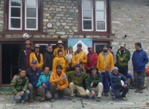 Alton Byers e il suo gruppo alla Piramide Alton Byers e il suo gruppo alla Piramide