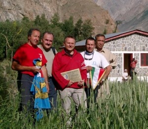 In una foto di alcuni anni fa, da sinistra: Pinuccio Castelnuovo, Renato Moro, Agostino Da Polenza, Natale Villa e Asraf Hamman