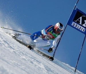 Davide Simoncelli durante il gigante di Soelden nel 2009 (© Alexis Boichard/Agence Zoom/Getty Images Europe)