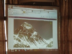 La webcam dell'Everest proiettata al Nast