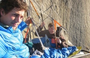 Sonnie and Will Trotter e Stanhope sul portaledge (Photo Sonnie Trotter - Alpinist.com)