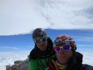 Fabio Salini e Daniele FIorelli in cima al Fitz Roy (Photo Fabio Salini)