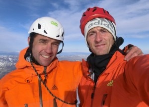 Stefano Sosio e Daniele Bernasconi in vetta al Fitz Roy (Photo Daniele Bernasconi e Stefano Sosio)