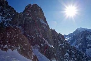 La parete nord del Petit Dru (Photo www.alpineexposures.com)