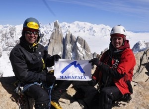 I russi sulla cima dell'Aguja Poincenot (Photo Russian team - Desnivel.com)