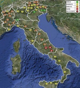 Pericolo valanghe al 10 febbraio (Photo courtesy Meteomont.org)