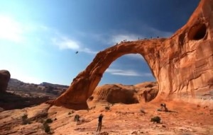 Un'immagine del pendolo nei Canyon dello Utah