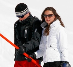 William e Kate in Svizzera nel 2008 (Photo Rex)