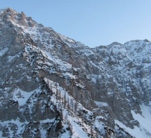 Il versante del Koschuta su cui sono rimasti bloccati i due alpinisti (Photo KK/Polizia austriaca)