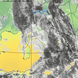 Immagine da satellite (photo courtesy 3bmeteo.com)