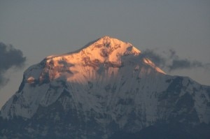 Dhaulagiri al tramonto (Photo courtesy himalayanexperience.wordpress.com)