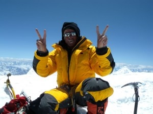 Mario Panzeri in vetta al GI nel 2011 (Photo archivio M. Panzeri)