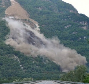 L'evento franoso di questa mattina del Valagion (Photo FVR/Franjo)