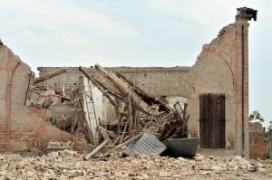 Terremoto: una casa di San Felice sul Panaro (Photo Il giornale della Protezione Civile)