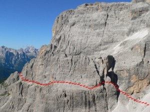 Ferrata Cengia Gabrielli (Photo courtesy rifugioberti.it)