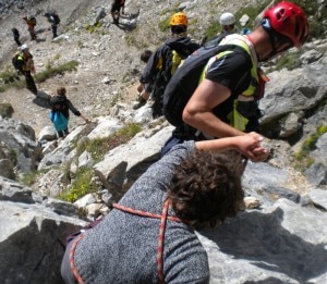 Il Soccorso Alpino aiuta gli scout in difficoltà sul Peralba (Photo courtesy of Cnsas Veneto)